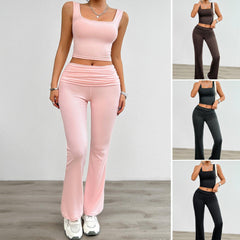 Women's Fashion Casual Solid Color Vest Body-hugging Suit - Jess Deals