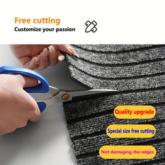 Striped Anti Slip Waterproof Door Mat, Durable Dust-proof Outdoor Entrance Carpet, Easy To Clean And Cut Design, Seven Striped Door Entrance Carpet, Balcony And Corridor Anti Fouling Mat, Kitchen Floor Mat, Oil Resistant And