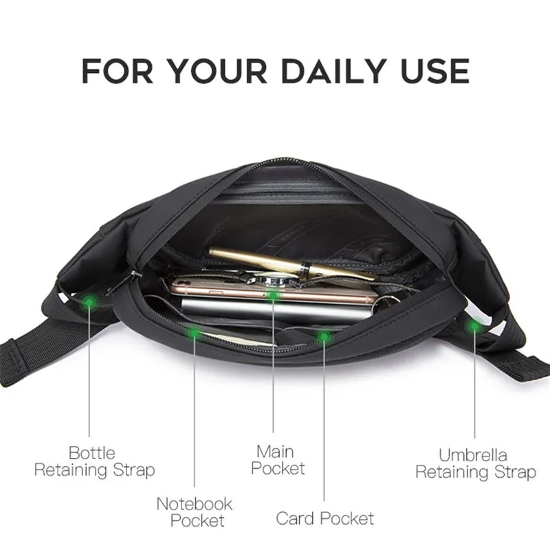 Chest bag men's shoulder bag waterproof crossbody waist bag couple's men's bag