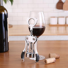 Premium Wing Corkscrew Wine Bottle Opener with Multifunctional Bottle Opener
