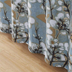 1 pack Laneige flower pattern polyester material shower curtain tarpaulin bathroom thickeneded mildew-proof partition curtain bathroom water-blocking partition decorative curtain - Jess Deals
