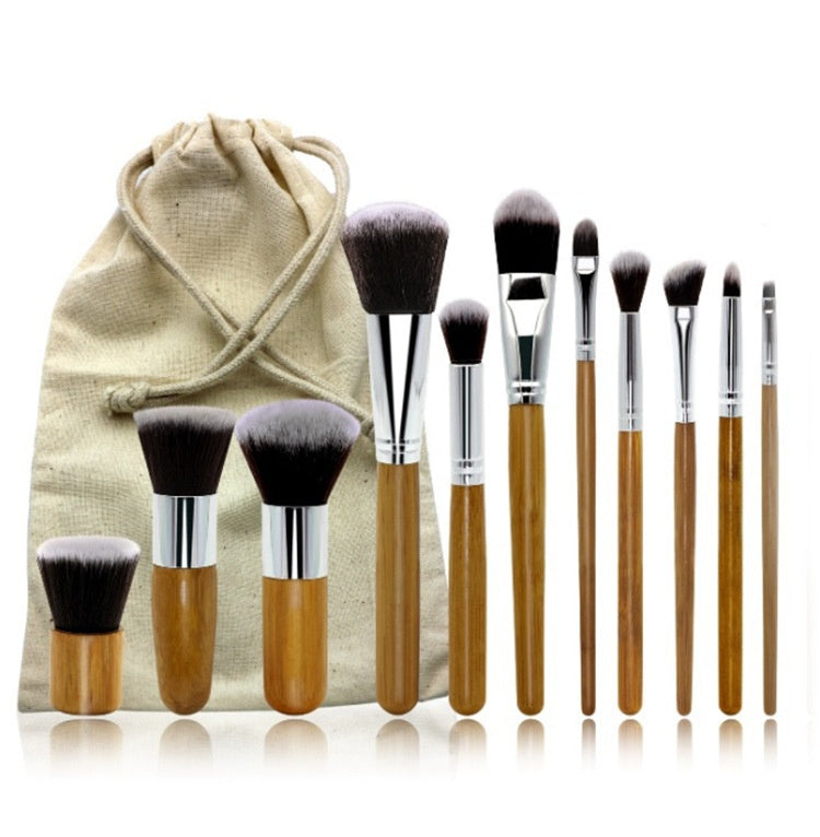 Bamboo Makeup Brush Set