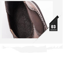 New Chelsea Boots Brogue Carved Leather Shoes For Men - Jess Deals