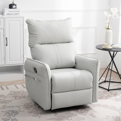 360° Swivel Rocker Recliner Chair with Side Pocket