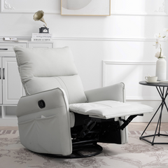 360° Swivel Rocker Recliner Chair with Side Pocket