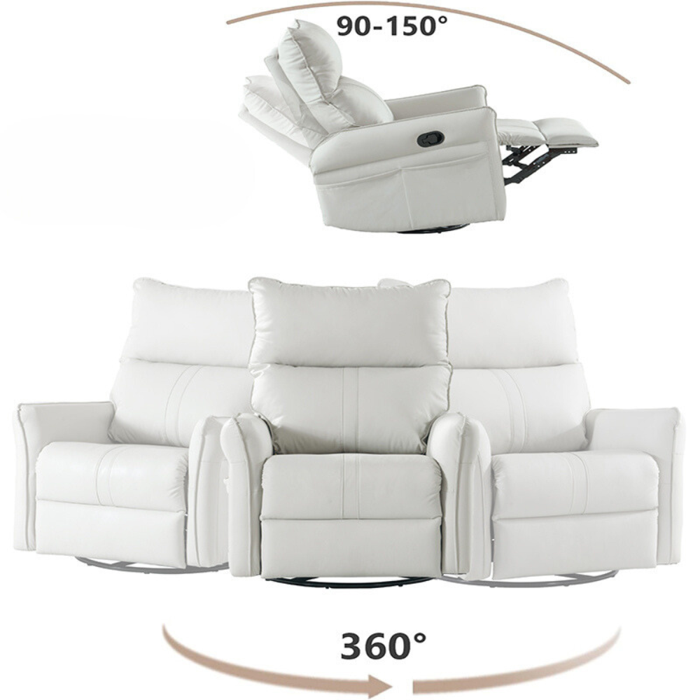 360° Swivel Rocker Recliner Chair with Side Pocket