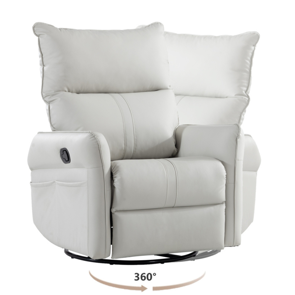360° Swivel Rocker Recliner Chair with Side Pocket
