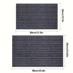 Striped Anti Slip Waterproof Door Mat, Durable Dust-proof Outdoor Entrance Carpet, Easy To Clean And Cut Design, Seven Striped Door Entrance Carpet, Balcony And Corridor Anti Fouling Mat, Kitchen Floor Mat, Oil Resistant And
