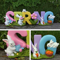 Rabbit letter card creative garden outdoor animal ornaments