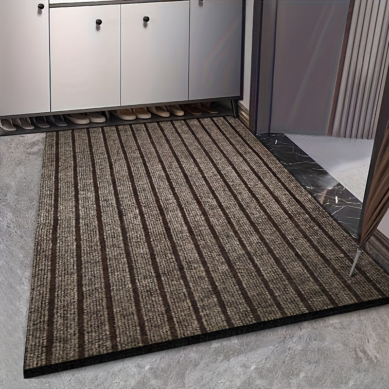 Striped Anti Slip Waterproof Door Mat, Durable Dust-proof Outdoor Entrance Carpet, Easy To Clean And Cut Design, Seven Striped Door Entrance Carpet, Balcony And Corridor Anti Fouling Mat, Kitchen Floor Mat, Oil Resistant And