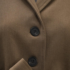 Korean commuter workwear jacket for women, autumn new style, large pocket lapel, niche design, lace up waist cinching small suit - Jess Deals