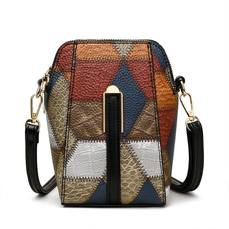 Fashion Soft Leather Stitching Shoulder Bag - Jess Deals