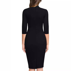 New Round Neck Half-sleeved Lace-up Hip Skirt Dress - Jess Deals