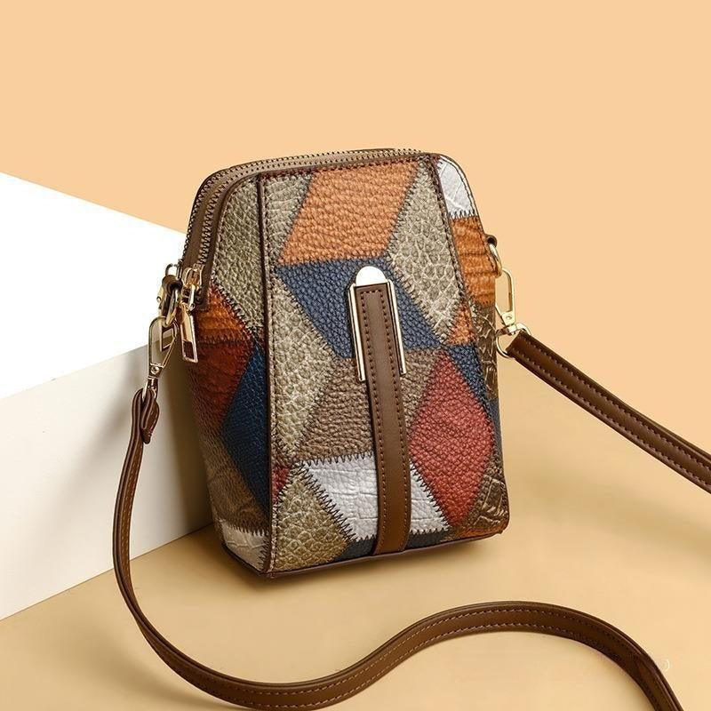 Fashion Soft Leather Stitching Shoulder Bag - Jess Deals