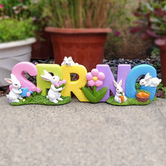 Rabbit letter card creative garden outdoor animal ornaments