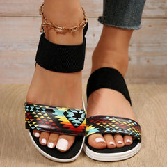 PU Leather Open Toe Low Heel Sandals - Jess Deals