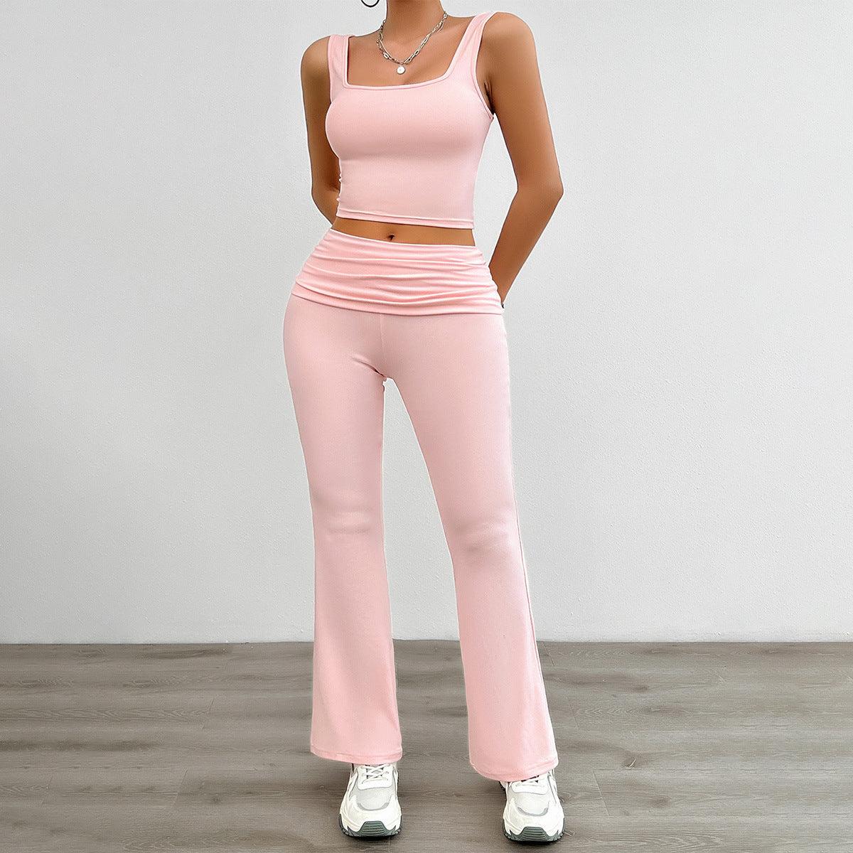 Women's Fashion Casual Solid Color Vest Body-hugging Suit - Jess Deals