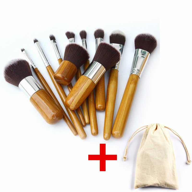 Bamboo Makeup Brush Set