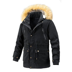Winter hooded men's cotton jacket - Jess Deals