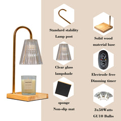 Candle Lamp Warmer With Timer Dimmer