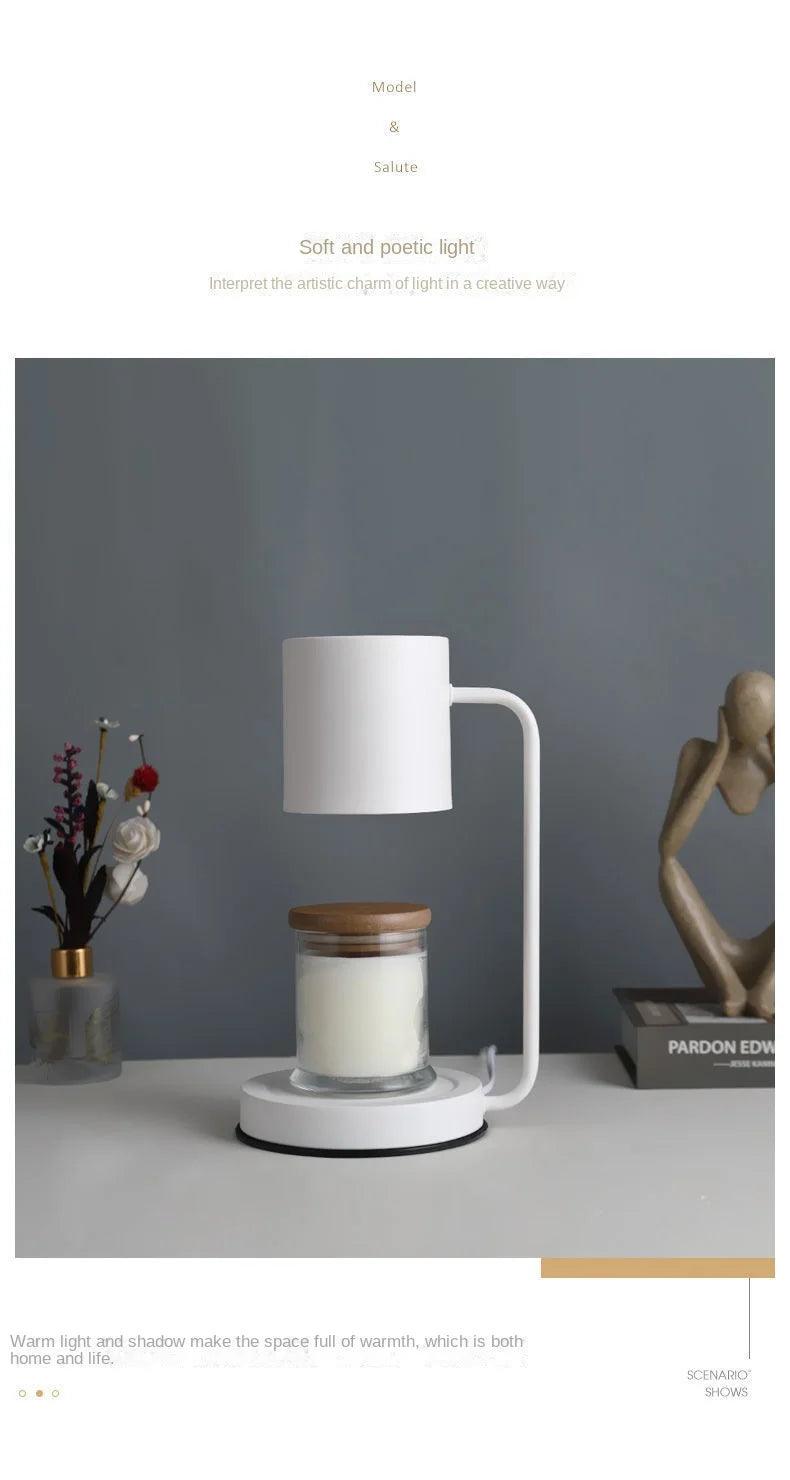 Nordic Melting Wax Lamp Modern Dimmable Electric Candle Warmer Lamp Timming Swtich Fragrance Light Desk Decor Lighting