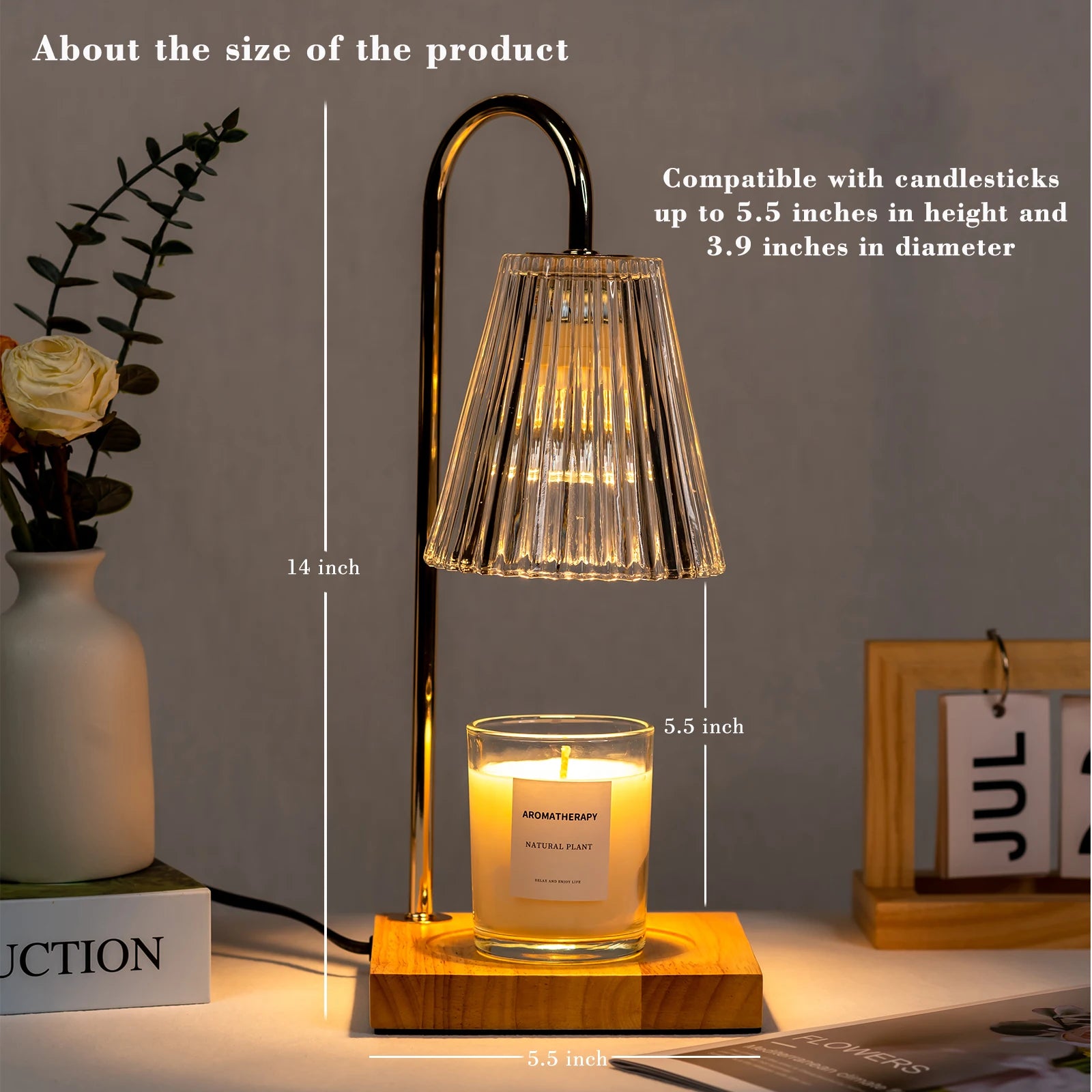Candle Lamp Warmer With Timer Dimmer