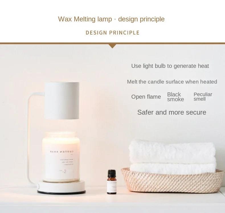 Nordic Melting Wax Lamp Modern Dimmable Electric Candle Warmer Lamp Timming Swtich Fragrance Light Desk Decor Lighting