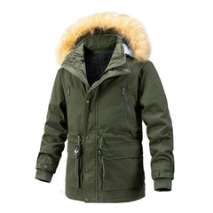 Winter hooded men's cotton jacket - Jess Deals