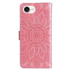 Embossed Sunflower Leather Phone Case, For iPhone 16e, For iPhone 16 Pro Max, For iPhone 16 Pro, For iPhone 16 Plus