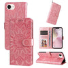 Embossed Sunflower Leather Phone Case, For iPhone 16e, For iPhone 16 Pro Max, For iPhone 16 Pro, For iPhone 16 Plus