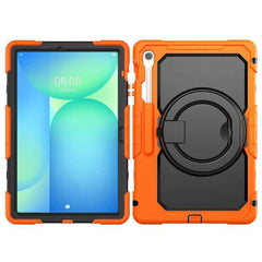 D Type Silicone Hybrid PC Tablet Case with Handle Holder, For Samsung Galaxy Tab S10 FE+, For Samsung Galaxy Tab S10 Ultra