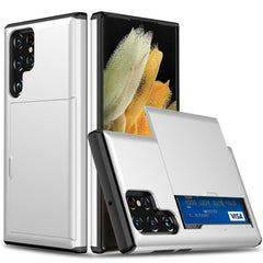 Shockproof Armor Phone Case with Card Slot, For Samsung Galaxy S25 Ultra 5G, For Samsung Galaxy S24 Ultra 5G - Jess Deals