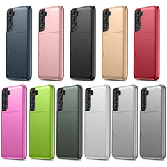 Shockproof Armor Phone Case with Card Slot, For Samsung Galaxy S24+ 5G, For Samsung Galaxy S23 FE 5G