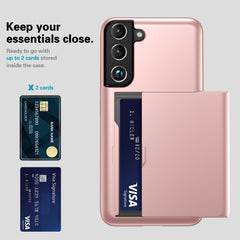 Shockproof Armor Phone Case with Card Slot, For Samsung Galaxy S24+ 5G, For Samsung Galaxy S23 FE 5G