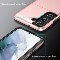 Shockproof Armor Phone Case with Card Slot, For Samsung Galaxy S24+ 5G, For Samsung Galaxy S23 FE 5G
