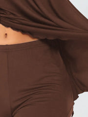 Scoop Neck Top and Shorts Lounge Set - Jess Deals