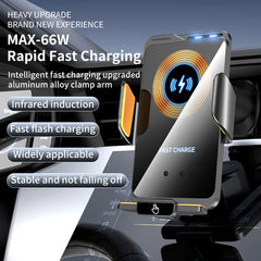 Smart Sensing 66W Fast Wireless Charging Stand Magnetic Suction 360 Rotation Wireless Car Mount