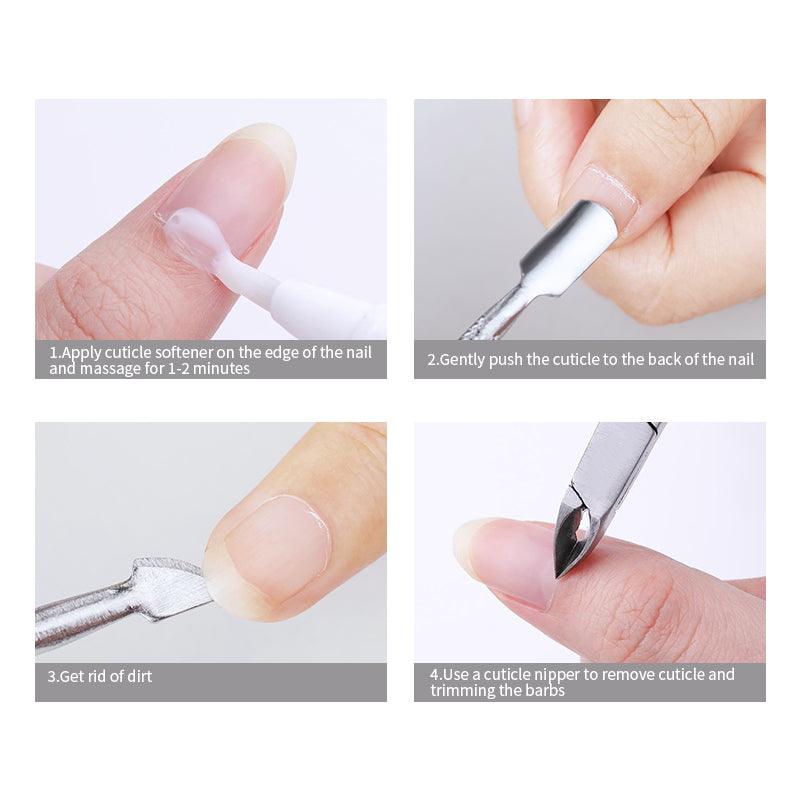 1pcs Double-ended Stainless Steel Cuticle Pusher Dead Skin Push Remover For Pedicure Manicure Nail Art Cleaner Care Tool - Jess Deals