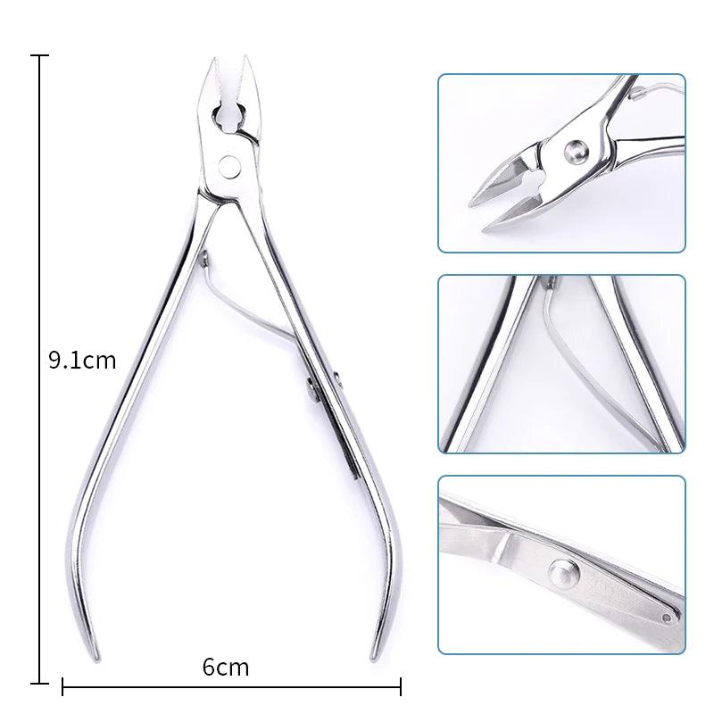 1pcs Double-ended Stainless Steel Cuticle Pusher Dead Skin Push Remover For Pedicure Manicure Nail Art Cleaner Care Tool - Jess Deals