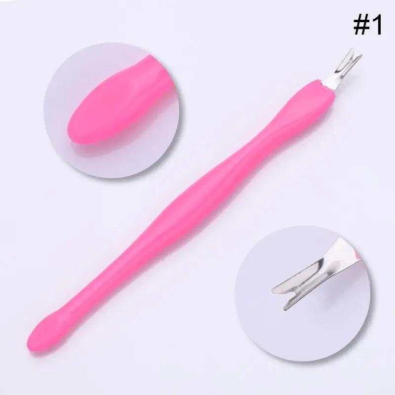 1pcs Double-ended Stainless Steel Cuticle Pusher Dead Skin Push Remover For Pedicure Manicure Nail Art Cleaner Care Tool - Jess Deals