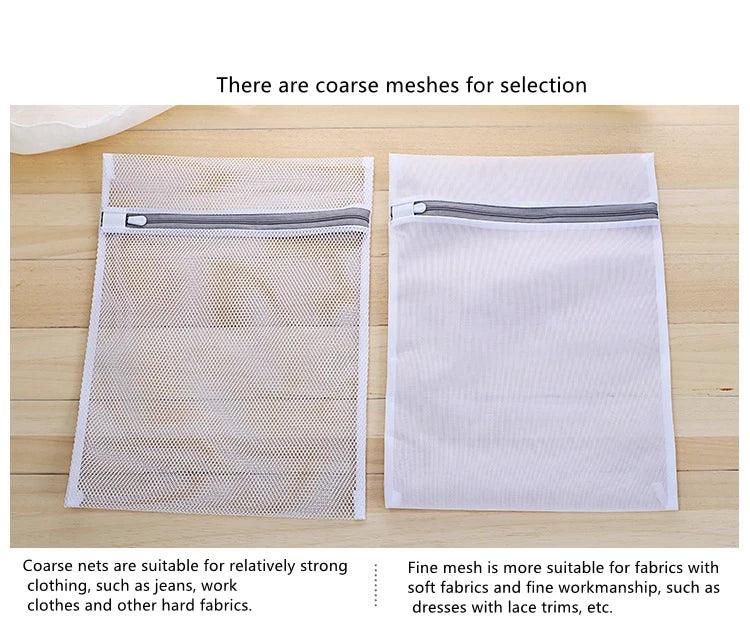 White Durable Large Washing Laundry Bag Mesh Organizer Net Dirty Bra Socks Underwear Shoe Storag Wash Machine Cover Clothes - Jess Deals