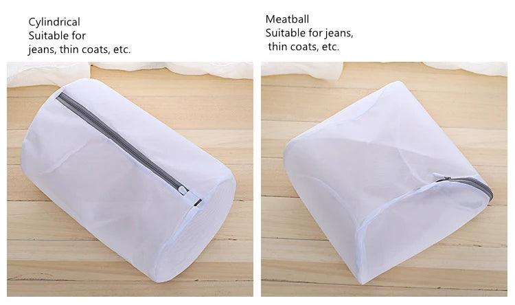 White Durable Large Washing Laundry Bag Mesh Organizer Net Dirty Bra Socks Underwear Shoe Storag Wash Machine Cover Clothes - Jess Deals