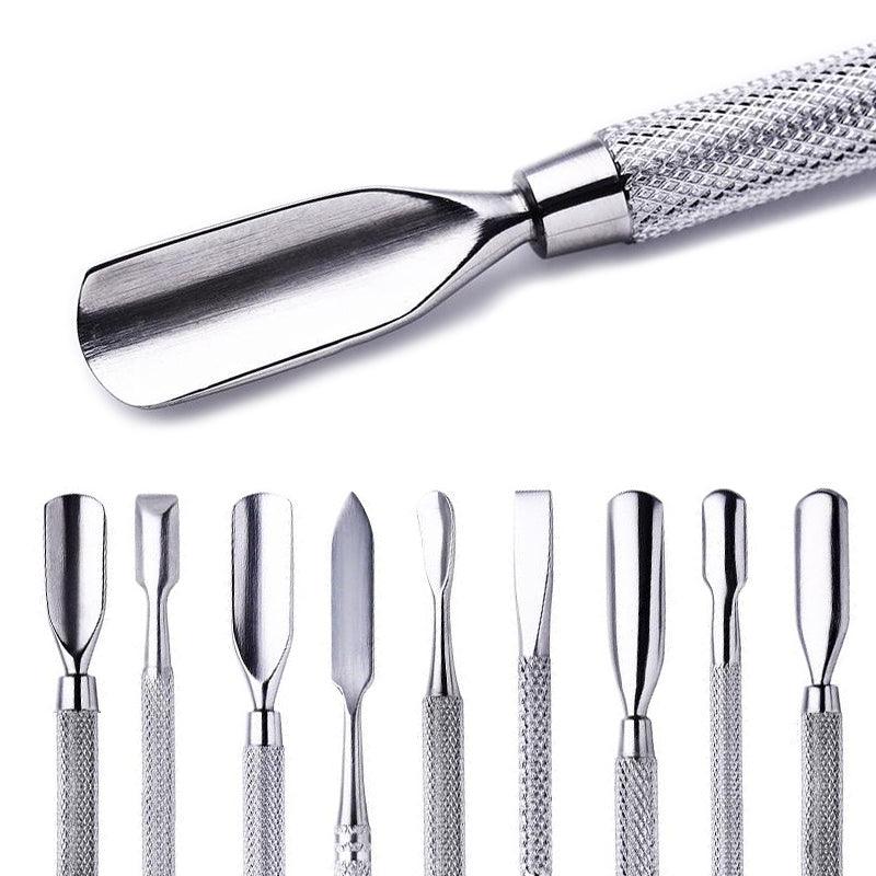 1pcs Double-ended Stainless Steel Cuticle Pusher Dead Skin Push Remover For Pedicure Manicure Nail Art Cleaner Care Tool - Jess Deals