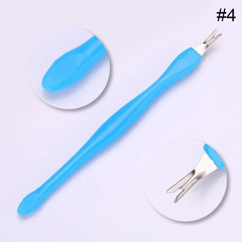 1pcs Double-ended Stainless Steel Cuticle Pusher Dead Skin Push Remover For Pedicure Manicure Nail Art Cleaner Care Tool - Jess Deals