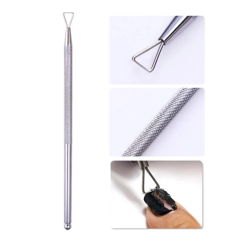 1pcs Double-ended Stainless Steel Cuticle Pusher Dead Skin Push Remover For Pedicure Manicure Nail Art Cleaner Care Tool - Jess Deals