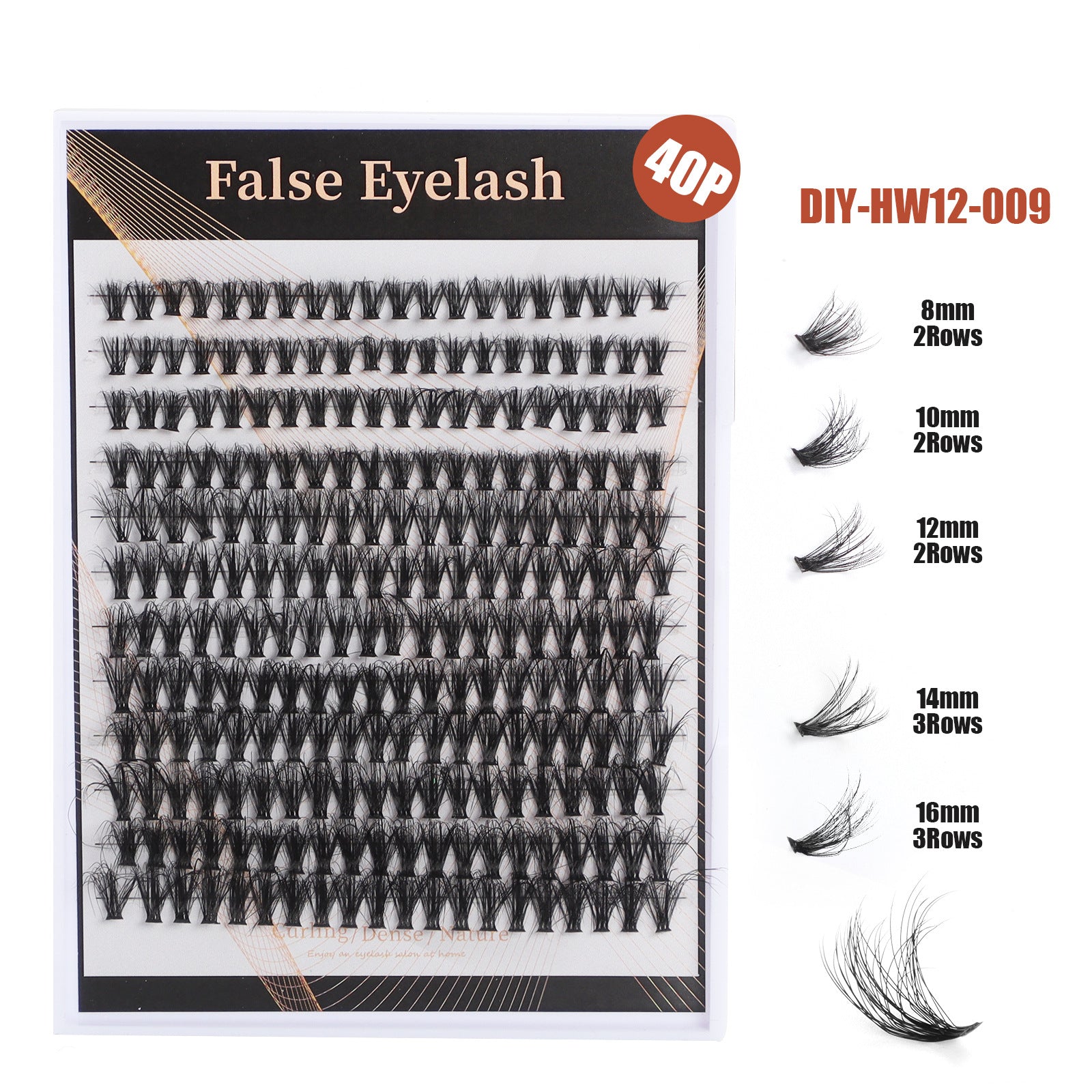 30d40d Eyelashes Volume30p False Eyelashes Dense Hair Hot Melt Segmented8mm-16mm Eyelashes