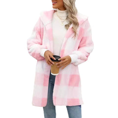 Fashion Special Women's Clothing Plaid Plush Coat - Jess Deals