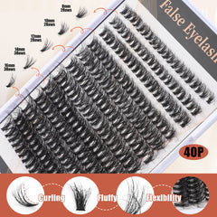 30d40d Eyelashes Volume30p False Eyelashes Dense Hair Hot Melt Segmented8mm-16mm Eyelashes