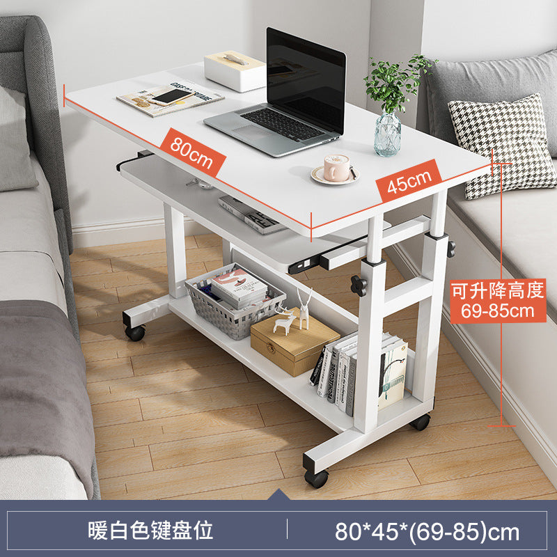 Bedside Table Movable Computer Desktop Table for Ultimate Convenience