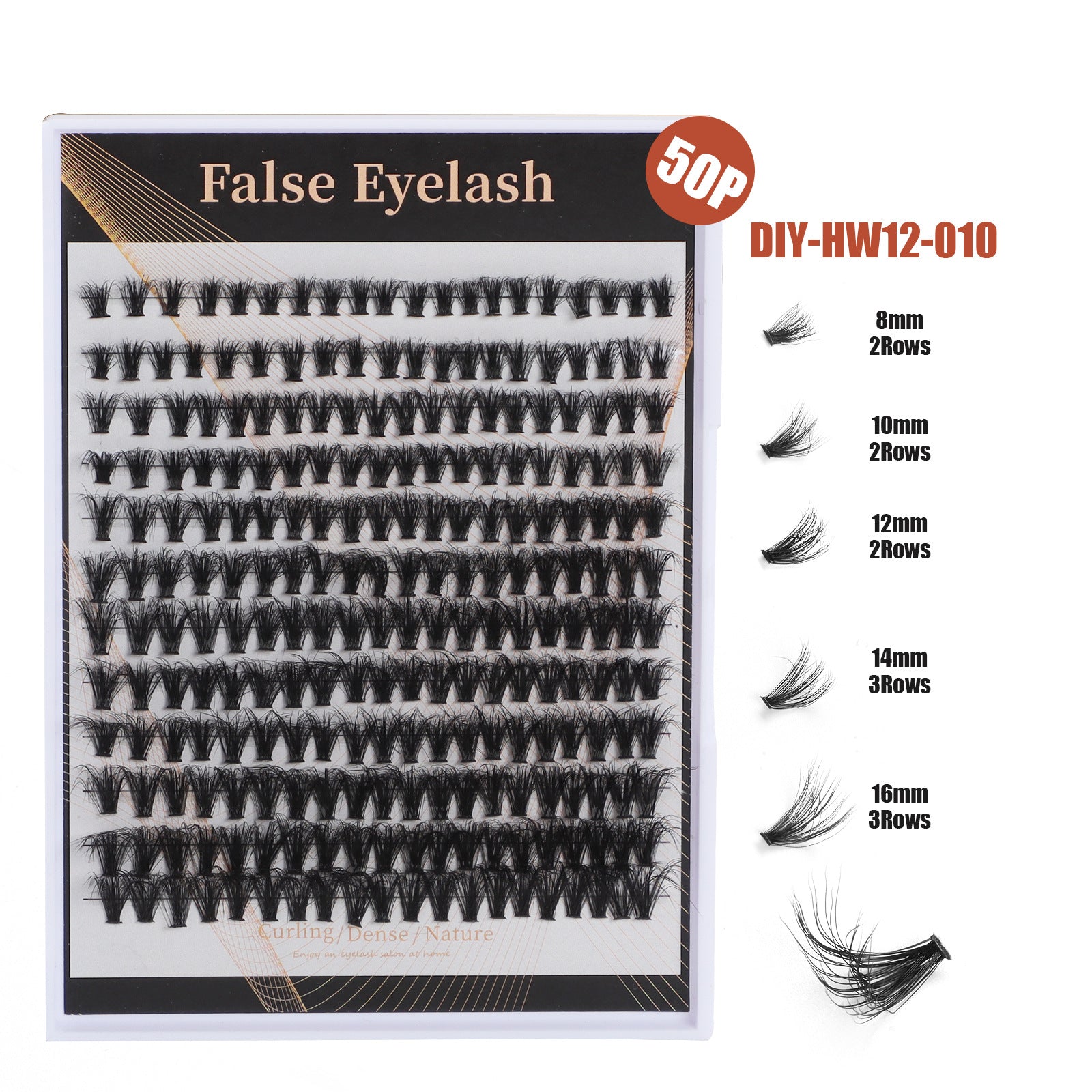 30d40d Eyelashes Volume30p False Eyelashes Dense Hair Hot Melt Segmented8mm-16mm Eyelashes